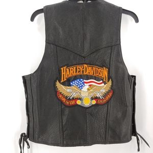 Harley Davidson small leather eagle vest Applique